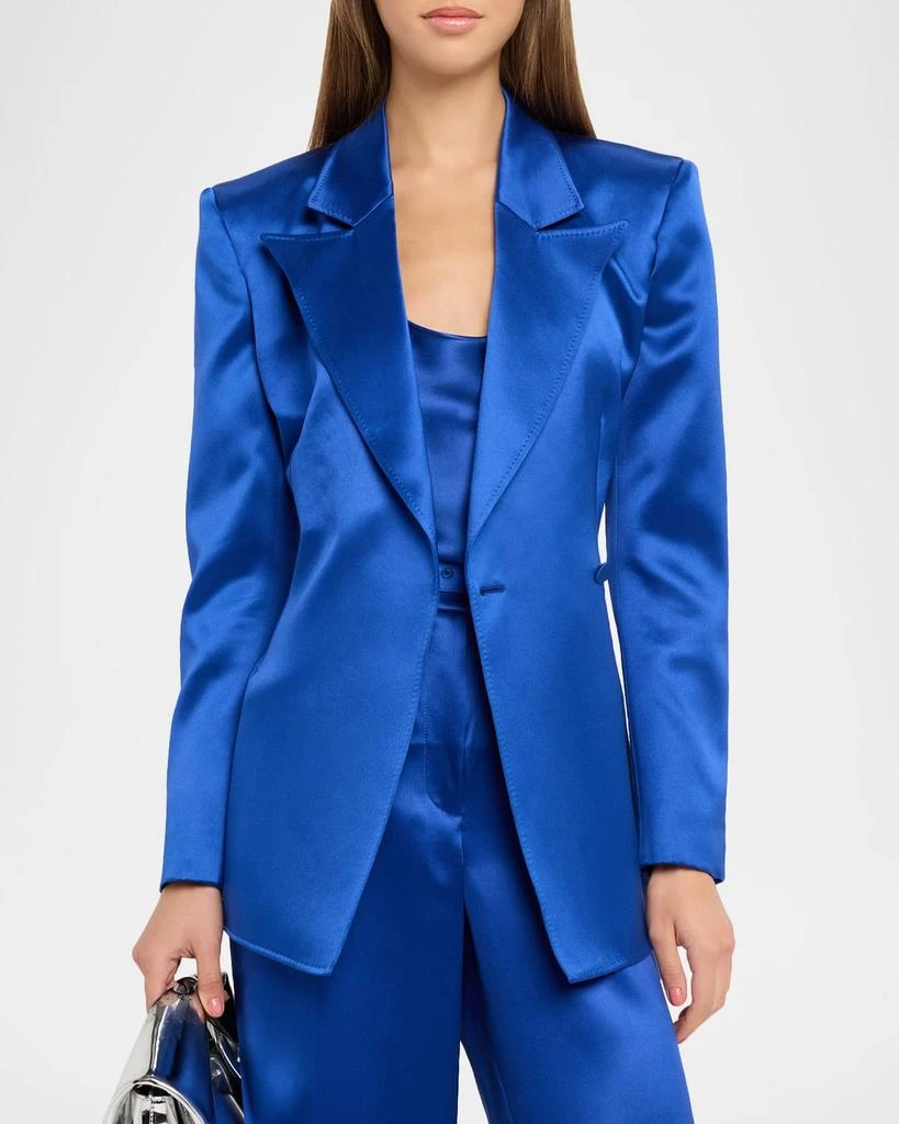 Gabriela Hearst Aleah Double-Breasted Silk Blazer 4