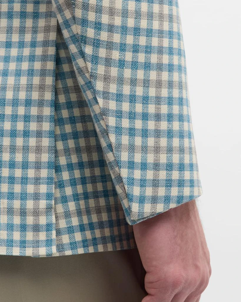 Isaia Men's Check Linen-Blend Sport Coat 8