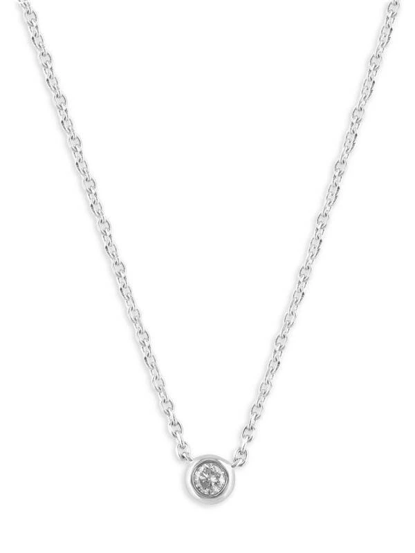 Effy ENY Sterling Silver & 0.09 TCW Diamond Pendant Necklace 3