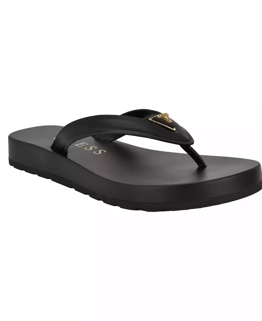 GUESS Women's Candry Triangle Logo Eva Thong Flip Flop Sandals