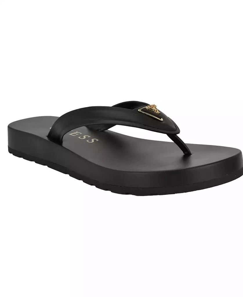 GUESS Women's Candry Triangle Logo Eva Thong Flip Flop Sandals 1