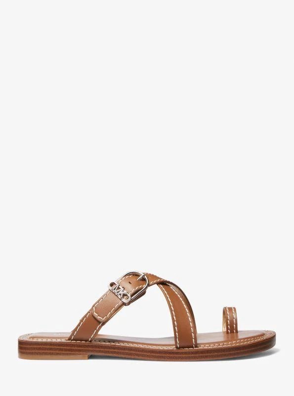 Michael Kors Ashton Leather Flat Sandal 2