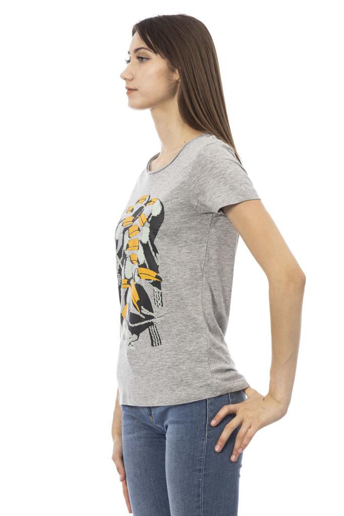 Trussardi Action Trussardi Action Gray Cotton Tops & T-Shirt
