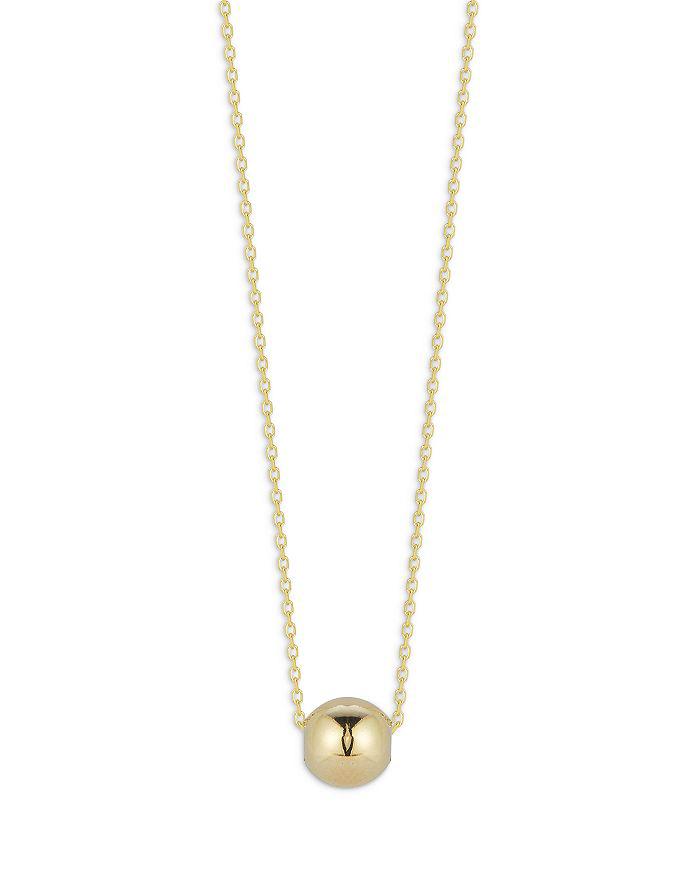 Alberto Amati 14K Yellow Gold Medium Polished Ball Pendant Necklace, 16"