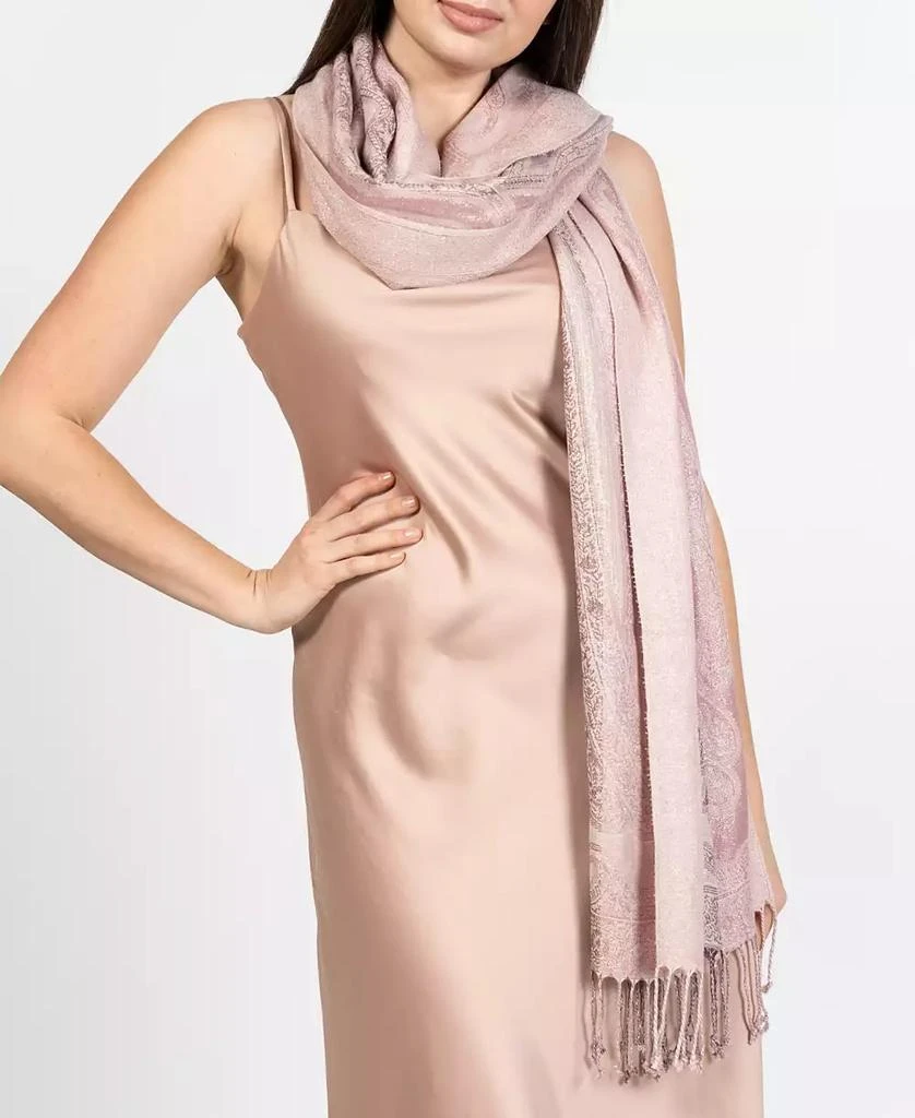 Vince Camuto Women's All-Over Paisley Lurex Scarf 17