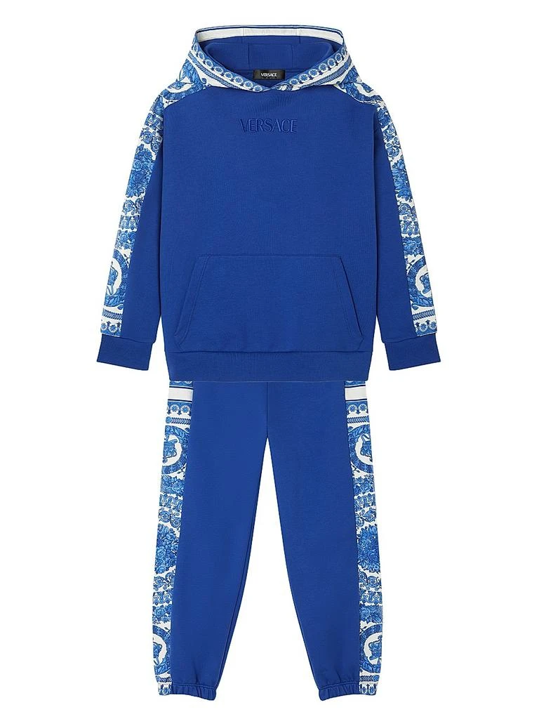 Versace Little Girl
s 
Girl
s Logo Barocco Foulard Hoodie 2