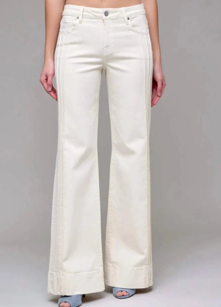 HIDDEN Hidden - Happi Pintuck Mid Rise Comfort Flare Pants