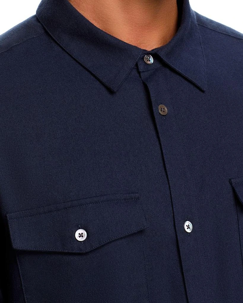 FRAME Cotton & Merino Wool Regular Fit Button Down Shirt 4