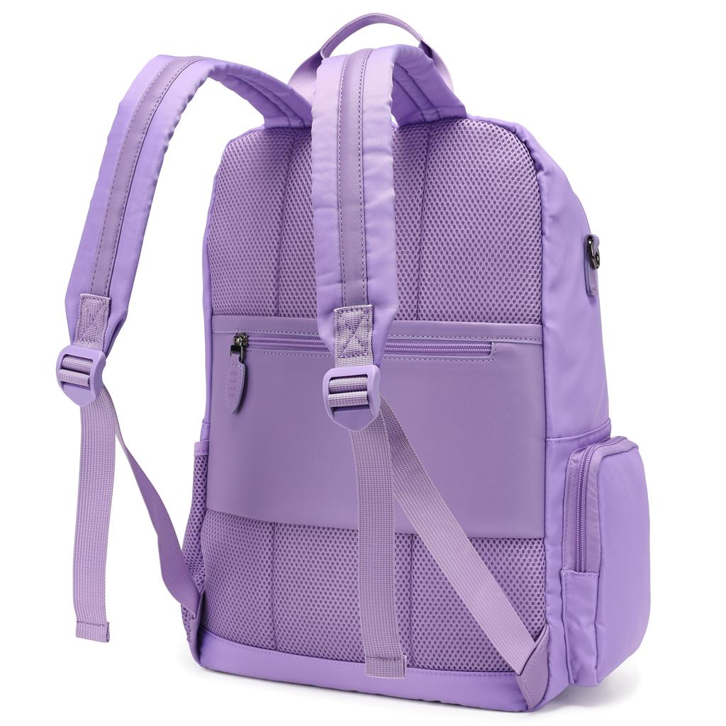 ELLE Voyage 20L Twill and Vegan Leather Backpack | Lavender