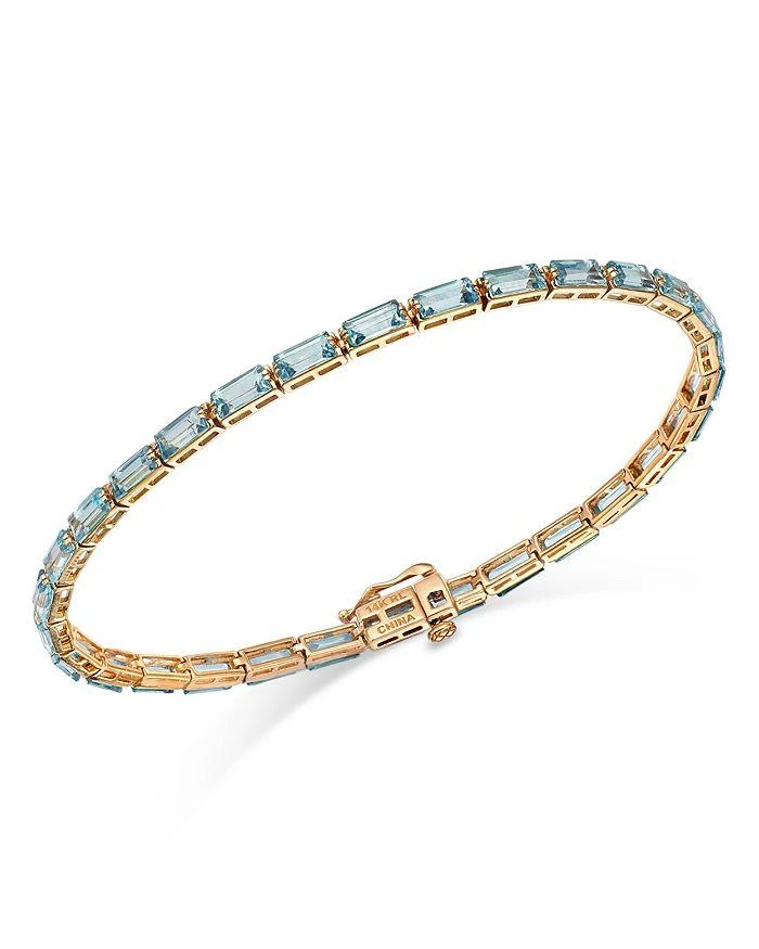 Bloomingdale
s Swiss Blue Topaz Bangle Bracelet in 14K Yellow Gold