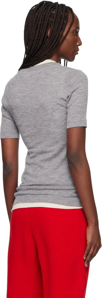 Jil Sander Gray Lightweight Slub Wool Top Set 3