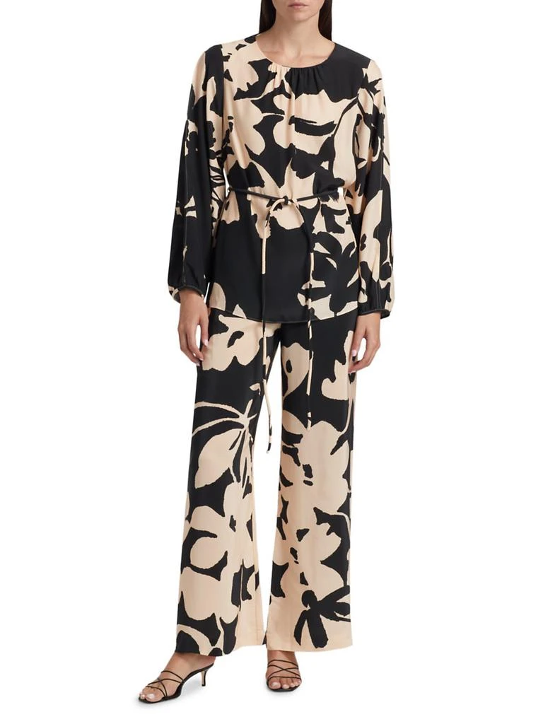 FIGUE Devon Floral Silk Wide-Leg Pants 2