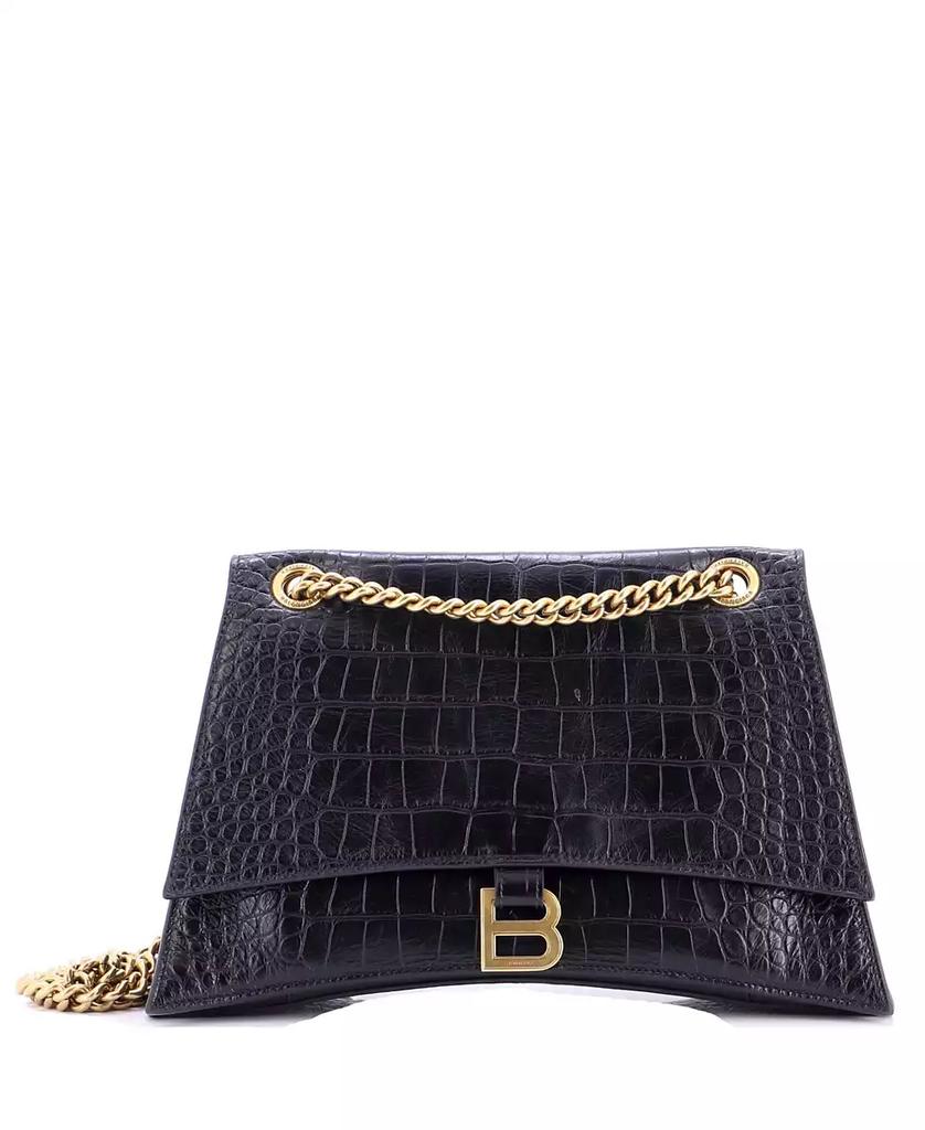 Pre-Owned Balenciaga Medium Crush Chain Flap Bag Leather