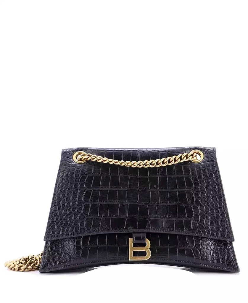 Pre-Owned Balenciaga Medium Crush Chain Flap Bag Leather 1
