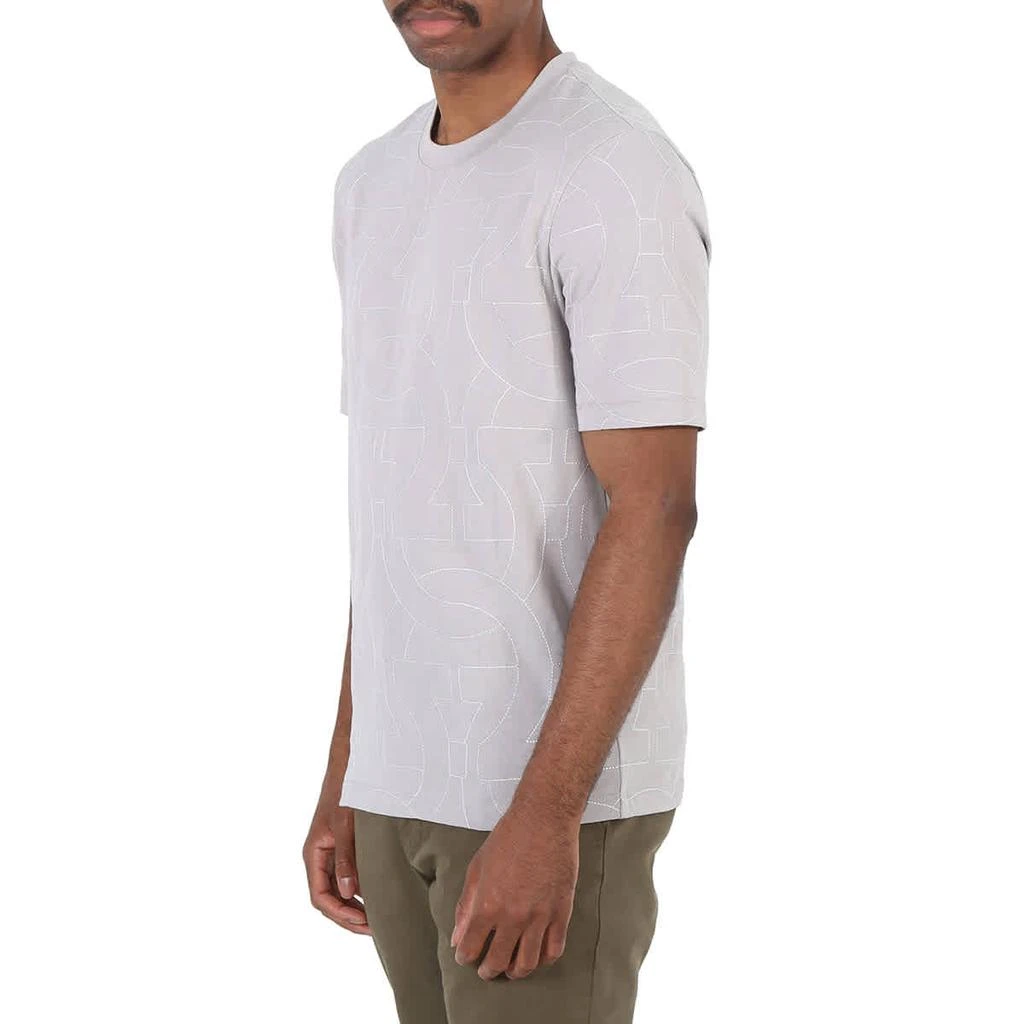 Salvatore Ferragamo Salvatore Ferragamo Men's Grey Gancini Logo Cotton T-Shirt 1