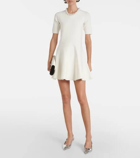 Monique Lhuillier Embellished knitted minidress 2