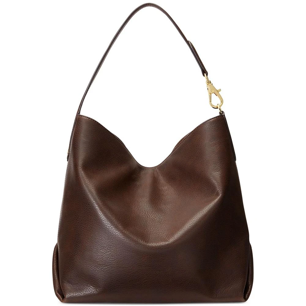 Lauren Ralph Lauren Waxed Leather Large Kassie Shoulder Bag 5