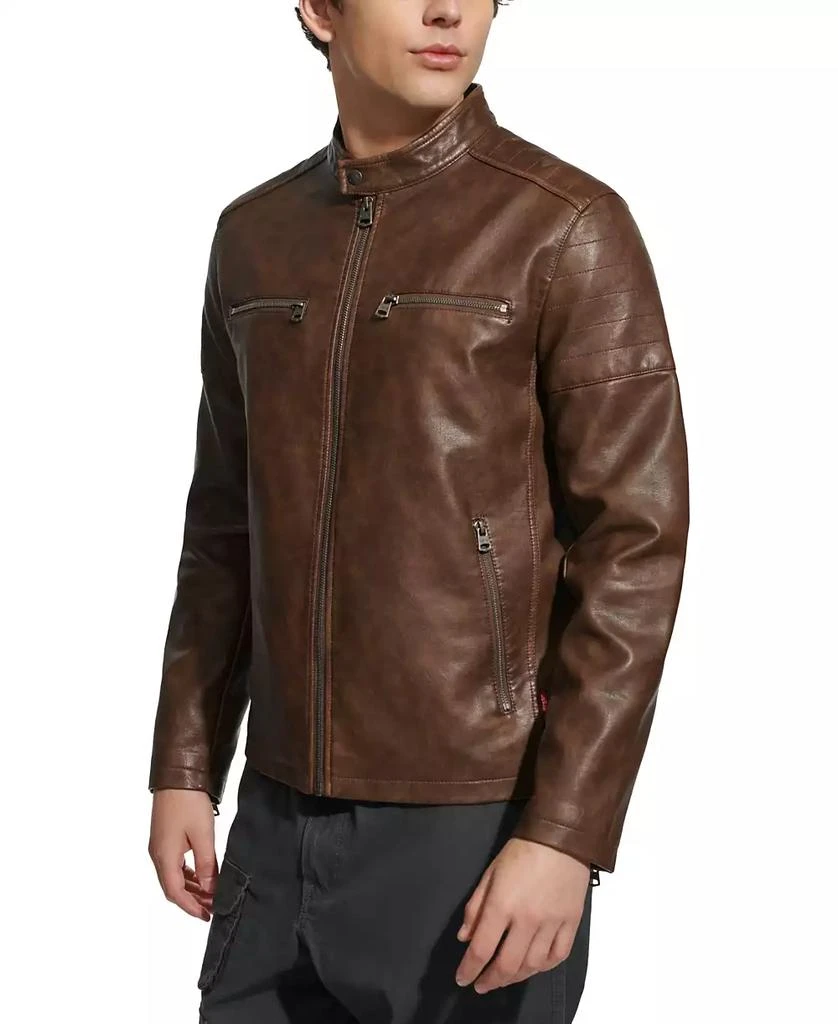 Levi's Men's Faux Leather Racer Jacket 3