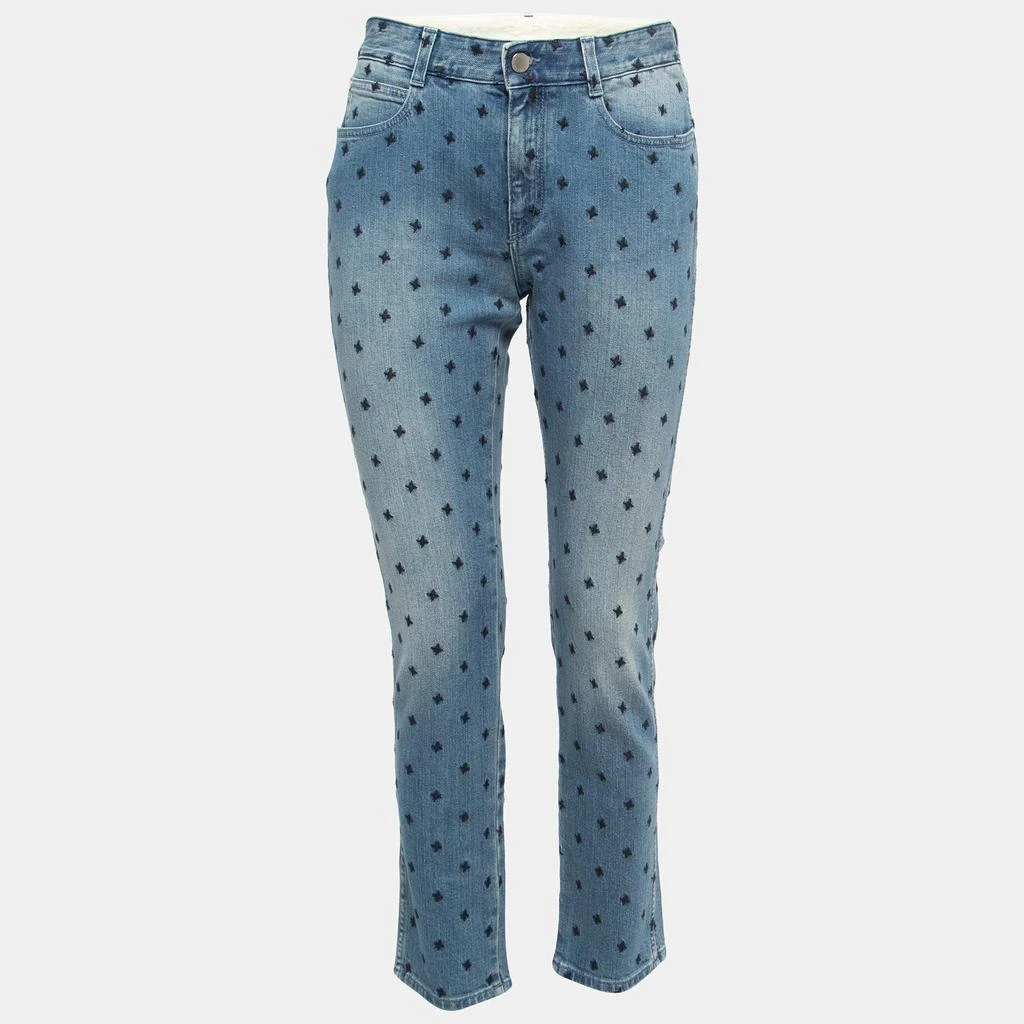Stella McCartney Stella McCartney Blue Star Embroidered Denim Skinny Jeans M Waist 27" 1