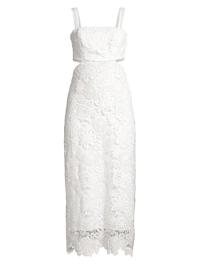 Waimari Eternus Moss Cut-Out Lace Midi Dress 1