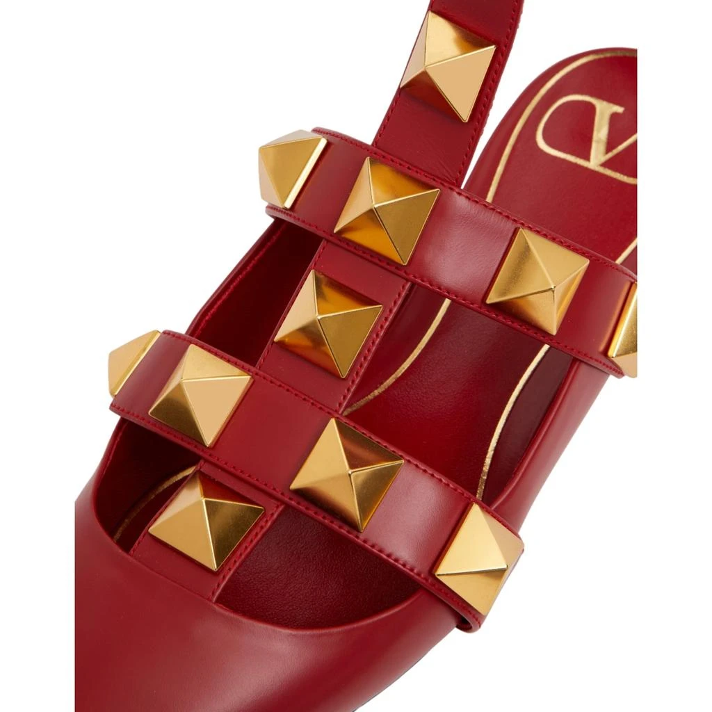 Valentino Roman Stud Calfskin Low Ballet Flat 5