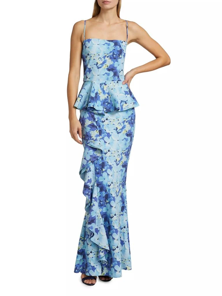Chiara Boni Hafsa Sje Floral Peplum Gown 6