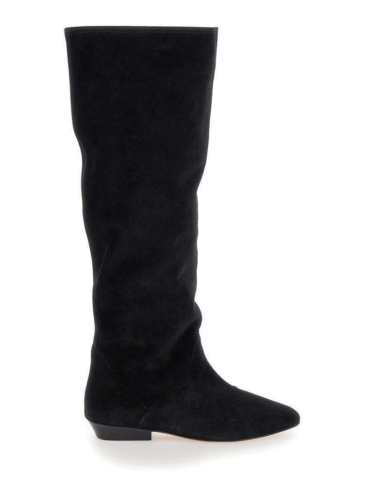 Isabel Marant 'Sayla' Black Boots With Draping In Suede Woman