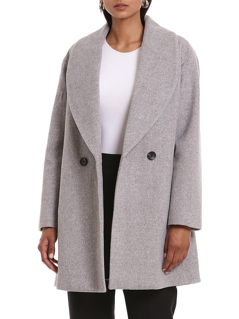 Bagatelle Womens Double-Breasted Midi Overcoat