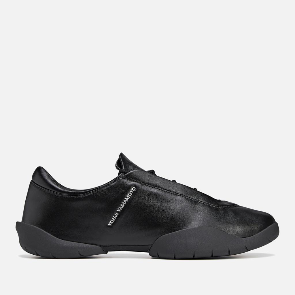 Y-3 Men's Regu Leather Trainers - Black/Black