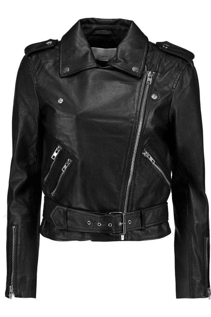Walter Baker Allison cropped leather biker jacket