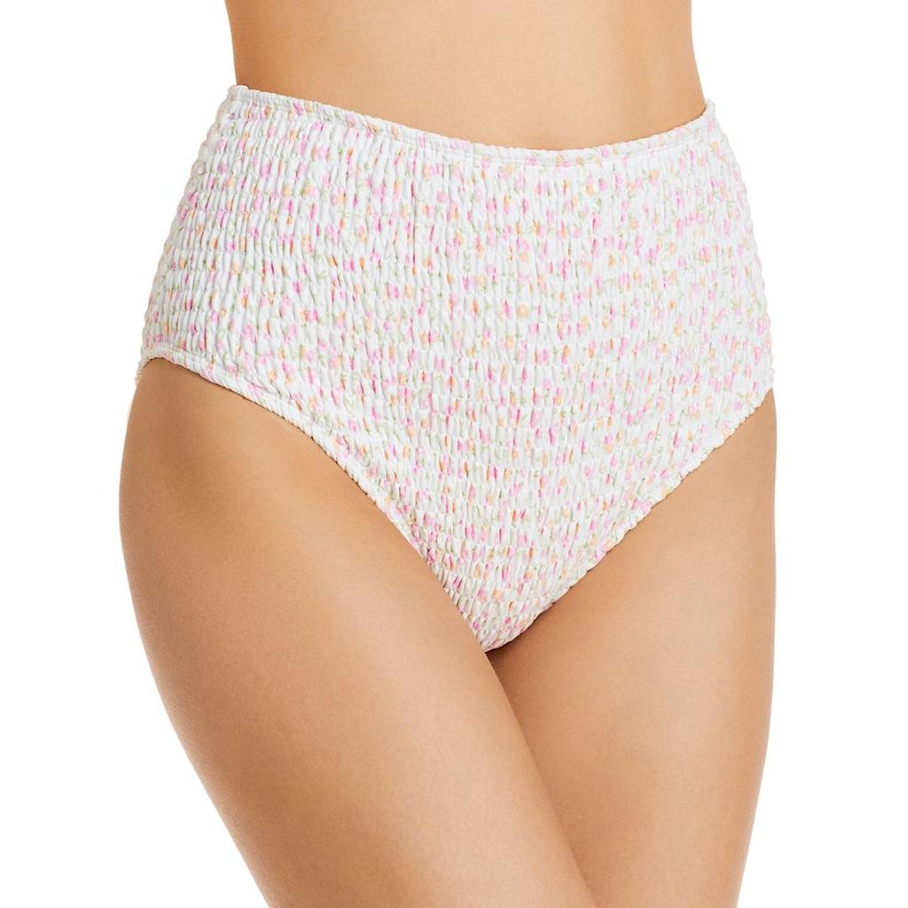 Charlie Holiday Newport Womens Floral Smocked Swim Bottom Separates