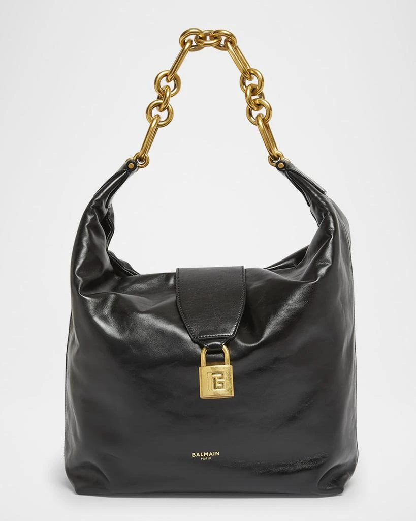 Balmain Sync Hobo Bag in Calfskin Leather 1