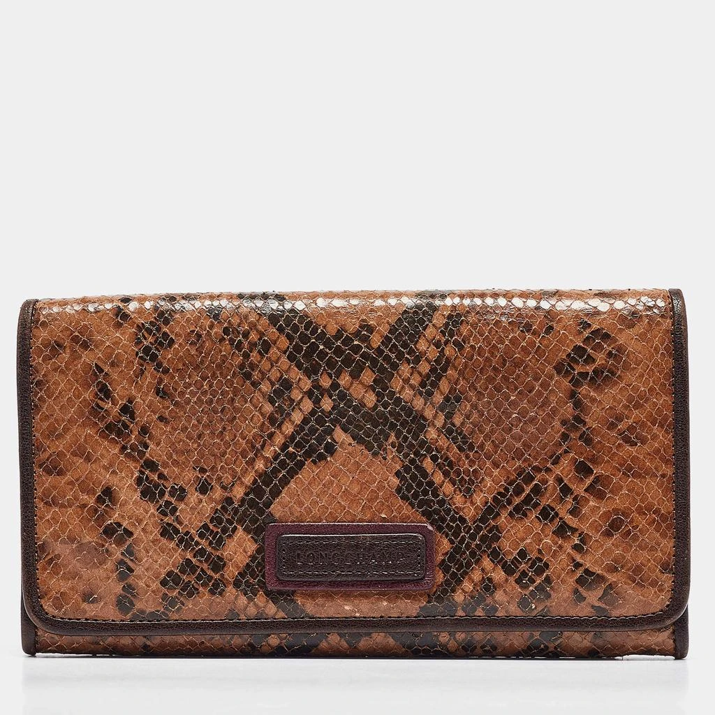 Longchamp Longchamp Multicolor Snakeskin Embossed Leather Continental Wallet 1