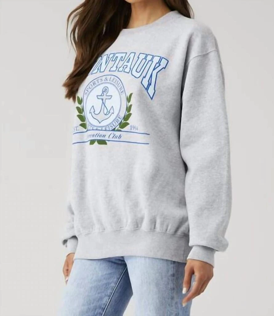 Show Me Your Mumu Women's X Fashionpass Stanley Sweatshirt In Montauk Grey 2