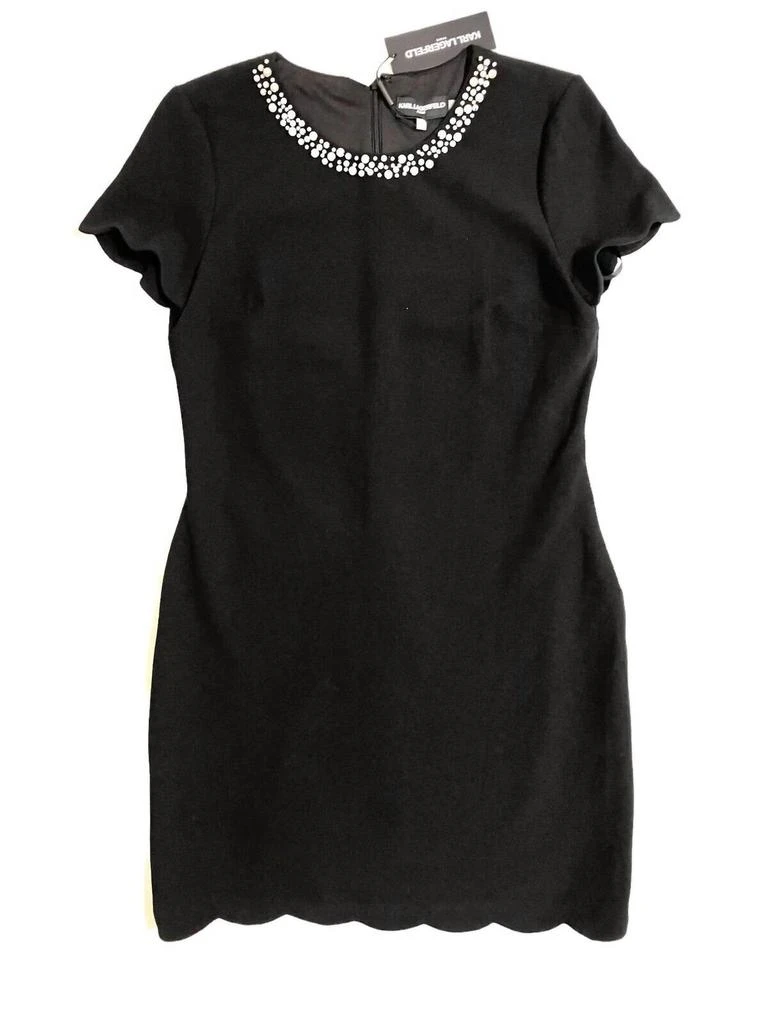 Karl Lagerfeld Paris Karl Lagerfeld - Womens Embellished Pearl Cocktail Sheath Dress 3