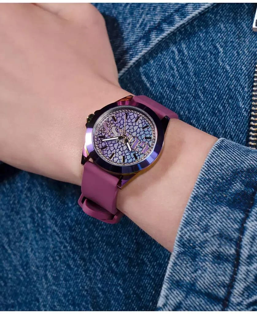 GUESS Women's Analog Purple Silicone Watch 36mm 6