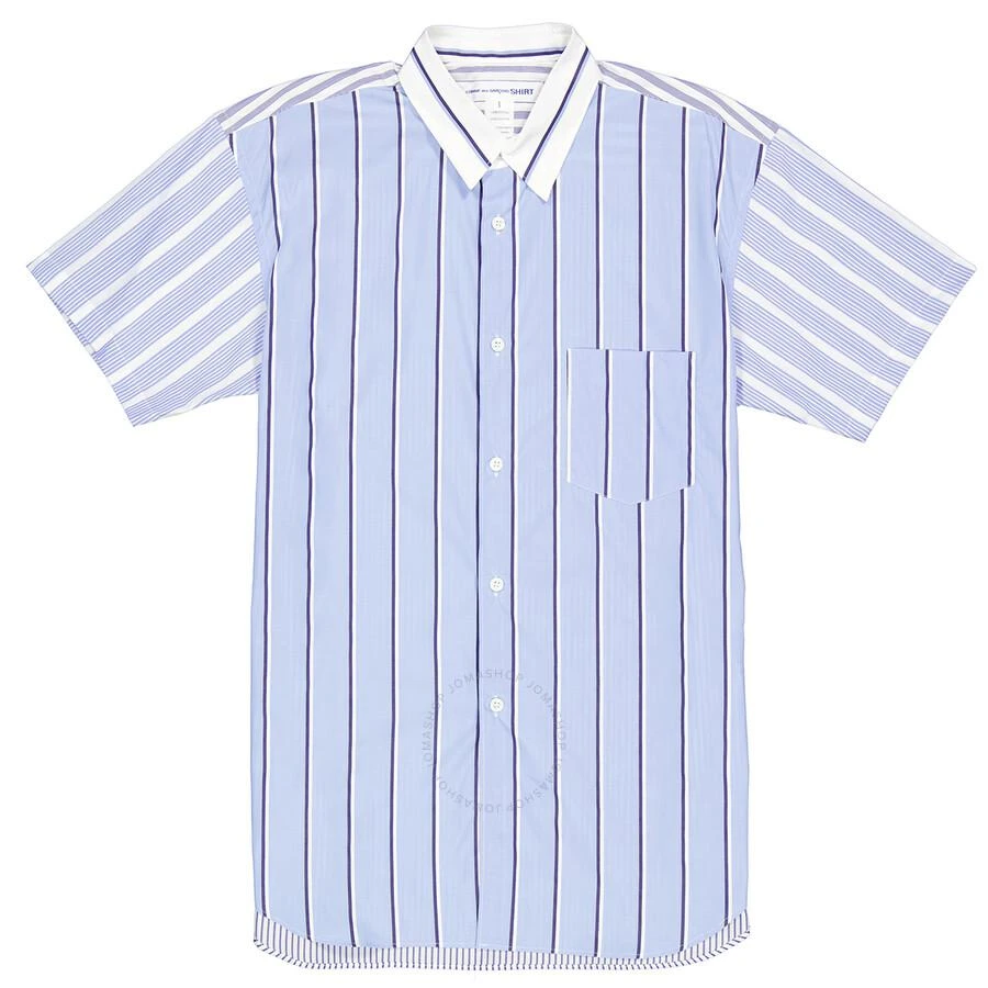 Comme des Garcons Comme Des Garcons Men's Multicolor Short Sleeve Mixed Stripe Shirt, Size Small 1