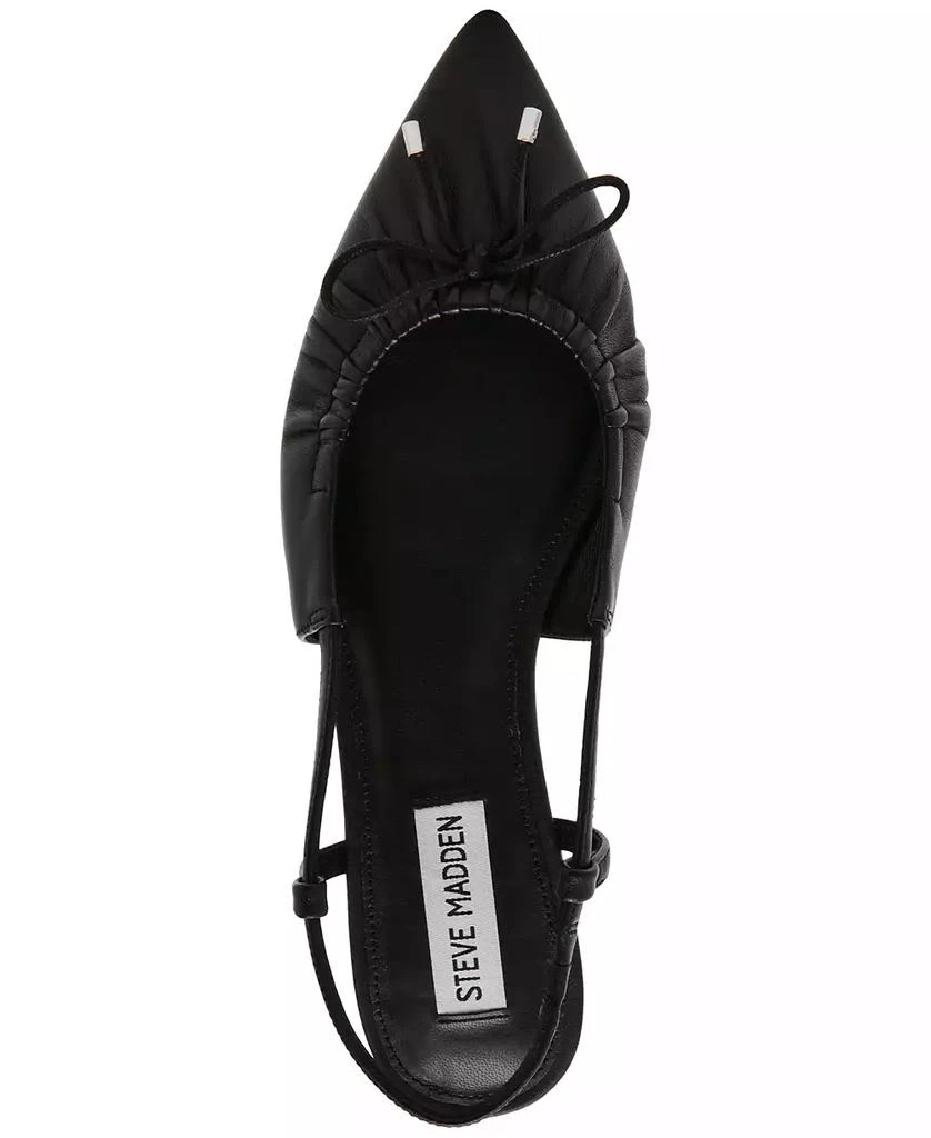Steve Madden Women's Laylah Pointed-Toe Pleated Slingback Flats 4