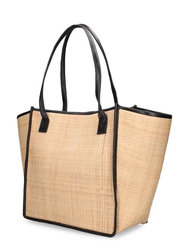 Bembien Rosa Raffia & Leather Tote Bag 3