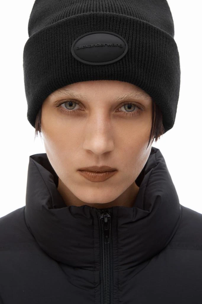 Shop dome logo beanie in ribbed wool stretch on Sale at  display picture 1