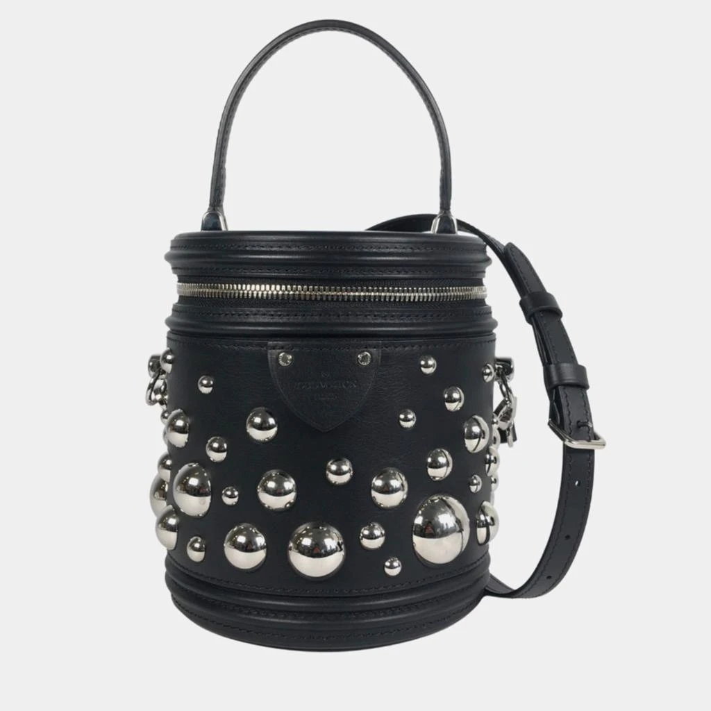 Louis Vuitton Louis Vuitton Black Calfskin Leather Yayoi Kusama Cannes Top Handle Bag 1