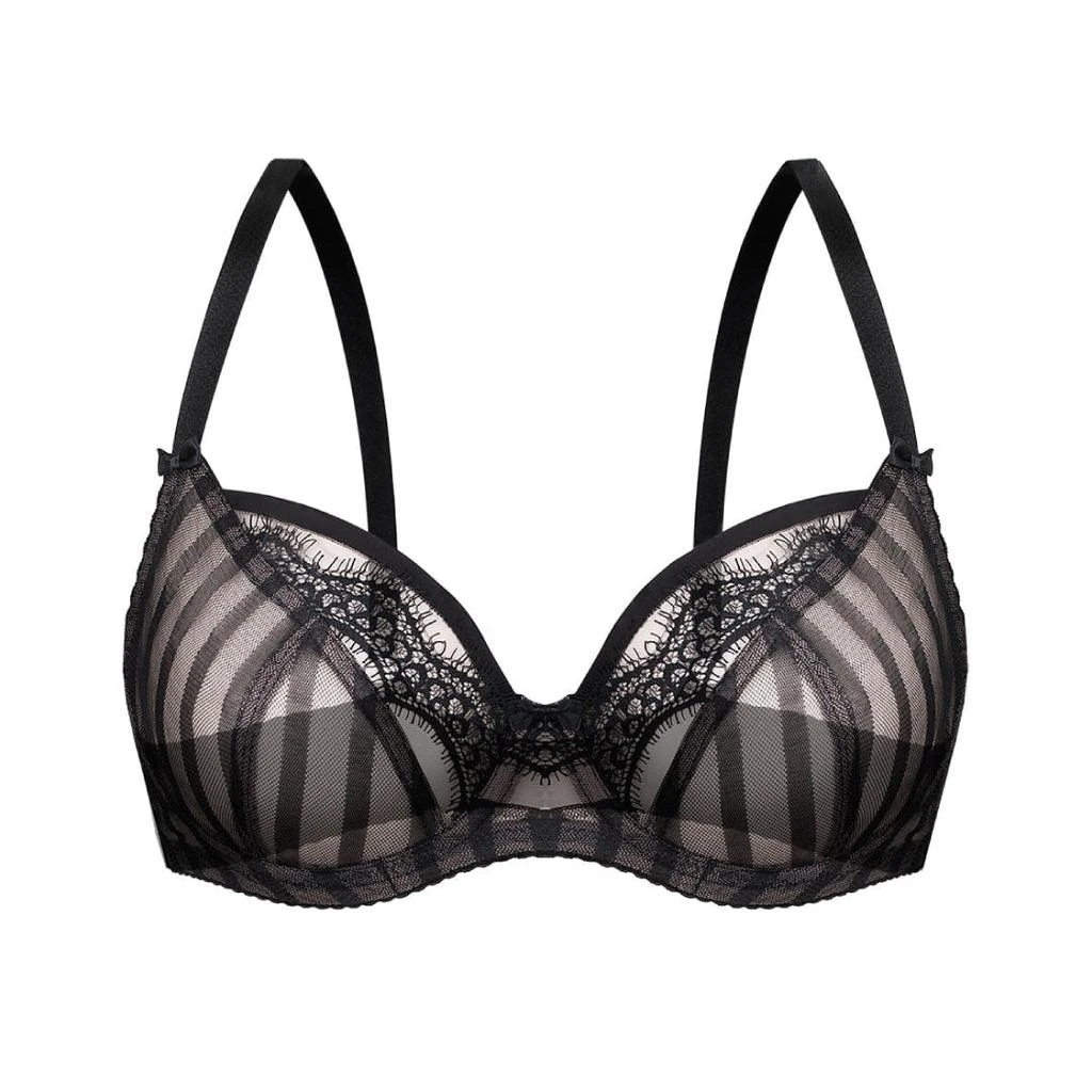 TRUEDAMES Sheer Soft Full Figure Underwire Bra 2