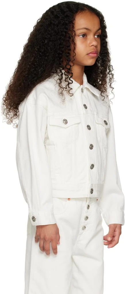 MM6 Kids Off-White Printed Denim Jacket 2