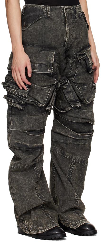 Julius Gray Gasmask Denim Cargo Pants