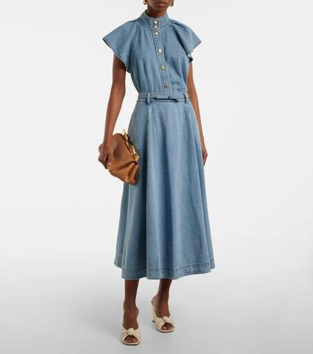 zimmermann crush denim dress Zimmermann Crush denim minidress Zimmermann