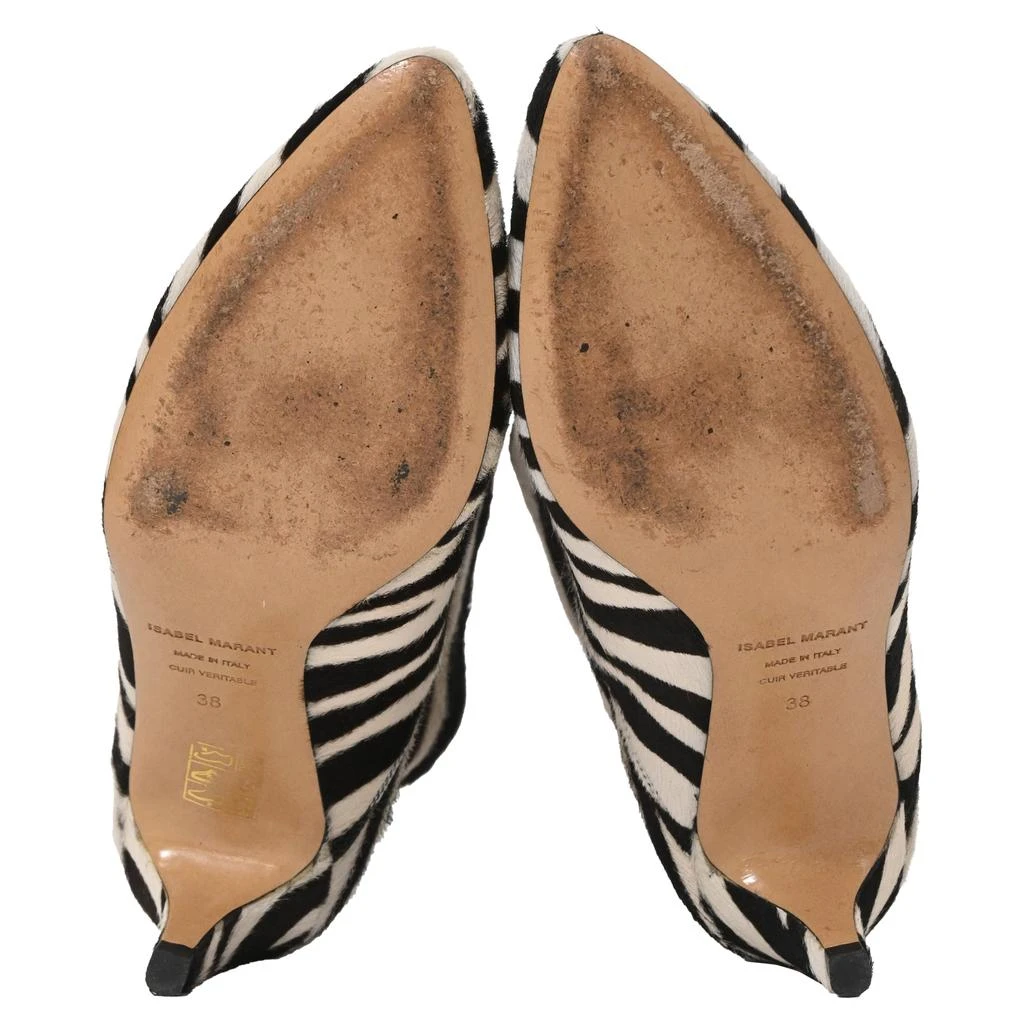 Isabel Marant Zebra Ankle Boots In Animal Print Ponyhair 5
