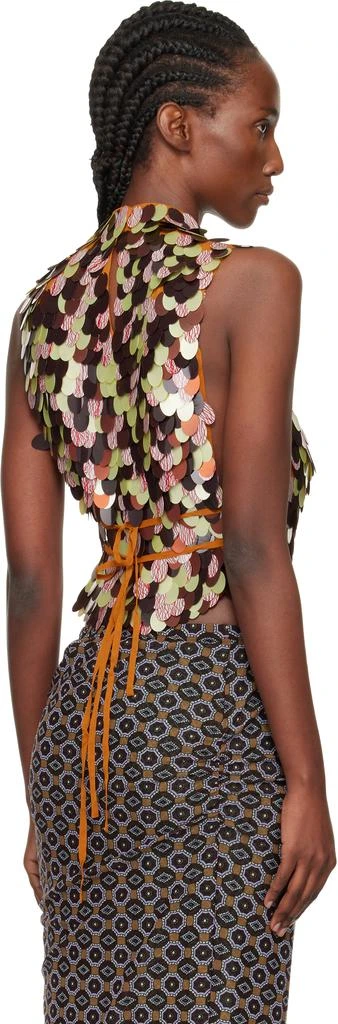 Dries Van Noten Multicolor Sequined Bib Top 3