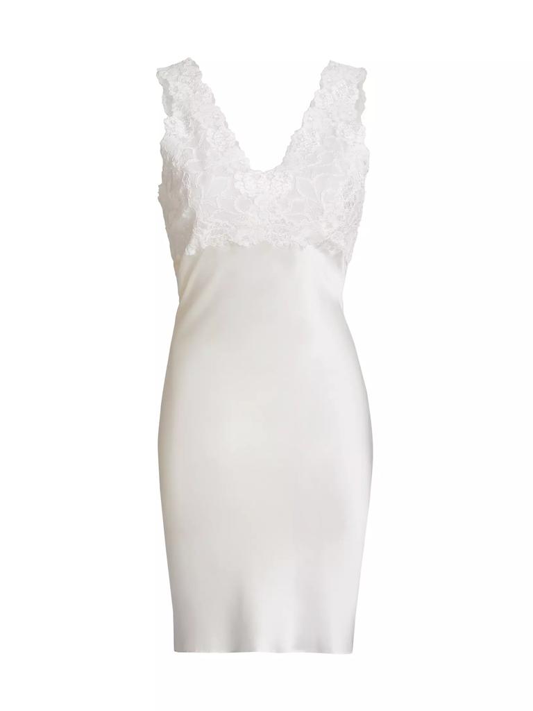 Josie Rose Parfait Lace-Trimmed Silk Chemise