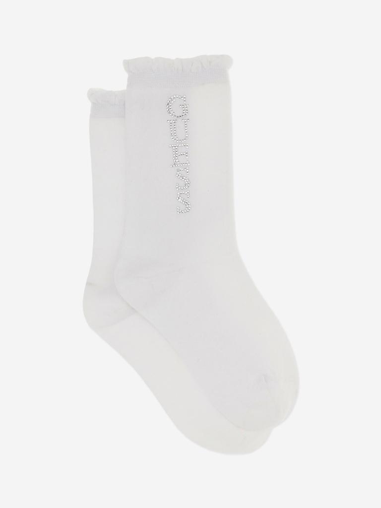 GUESS Guess Girls Logo Socks in White