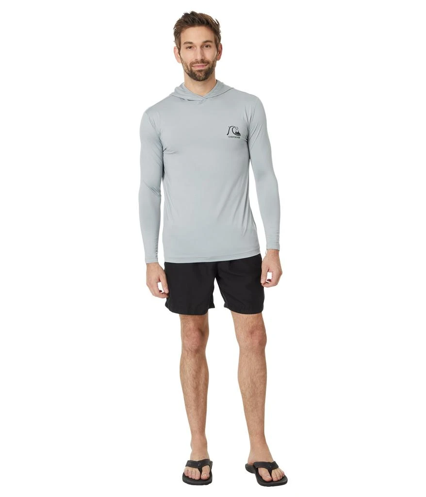 Quiksilver DNA Bubble Logo Long Sleeve Hooded Surf Tee Rashguard 4